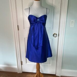 Jessica Mcclintock for Gunne Sax Blue Prom Dress Short Cocktail  Size 7